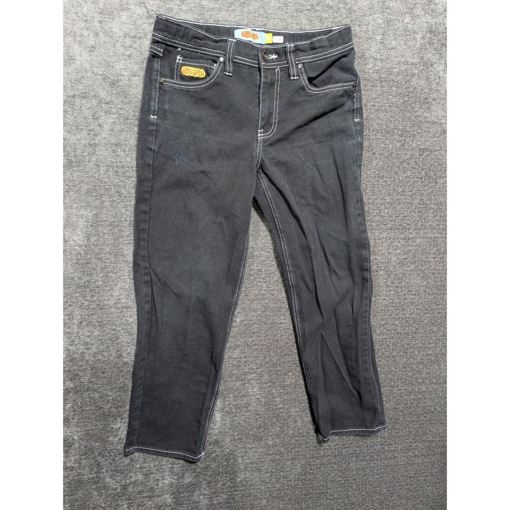 Empyre Black Denim Contrast Stitch Jeans Size 27 Streetwear Skate Pants 1025